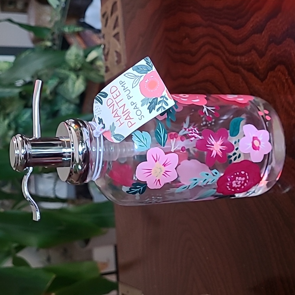 🌺🌸Floral Oil Pump Soap Dispenser